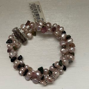 Pink and black bracelet